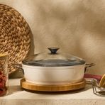 Evidea | Evidea Kitchen Toscana Chef Basık Tencere - Ekru / Gri - 26 cm
