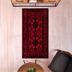 Evidea | Evidea Soft Arzen Afgan Desenli Halı - Kırmızı - 80x150 cm