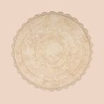 Evidea | Evidea Soft Lace Tufting Banyo Paspası - Ekru - 90x90 cm