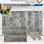 Evidea | Evidea Soft Line 2'li Banyo Paspası - Gri - 60x90 cm + 45x60 cm