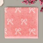 Evidea | Evidea Soft Ribbon Yüz Havlusu - Pudra / Pembe - 50x90 cm