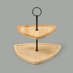 Evidea | Excellent Houseware 2 Katlı Bambu Servis Seti - Asorti - 25 cm