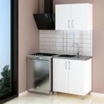 Evidea | Fly Mobilya Camole Mini Mutfak Dolabı Alt + Üst Modül - Beyaz / Gri - 80 cm