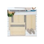 Evidea Frodo Naturel Soft Antrasit 60x100 cm + 50x60 cm 2'li Banyo Paspası