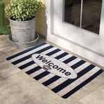 Evidea Giz Home Peppina 40x60 cm Çizgili Welcome Desenli Kapı Önü Paspası