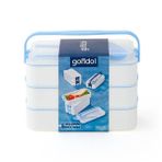 Evidea | Gondol Üç Katlı Beslenme Kutusu - Asorti