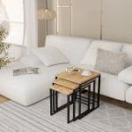 Evidea | Just Home Arda Zigon Sehpa - Atlantik Çam - 50 cm