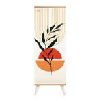 Evidea Just Home Modern Çizgili Baskılı Beyaz Safir Meşe 136 cm Çok Amaçlı Dolap