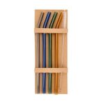 Evidea | Kayra 4'lü Cam Pipet - Renkli - 20 cm