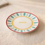 Evidea Kitchen Amour Renkli 25 CM Servis Tabağı