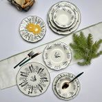 Evidea Kitchen Fragile 24 Parça Renkli Yemek Takımı