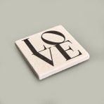 Evidea Kitchen Love Taş Renkli 10x10 cm Bardak Altlığı