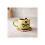 Evidea Kitchen Miskin Desenli Sarı 400 ml Seramik Kupa