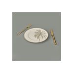 Evidea Kitchen Palm Krem Bej 21 CM Tatlı ve Kahvaltı Tabağı