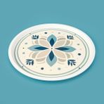 Evidea Kitchen Toya Yuvarlak Küçük Tepsi - Renkli - 31 cm - Montajsız