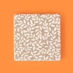 Evidea Kitchen Yapraklar Taş Renkli 10x10 cm Bardak Altlığı