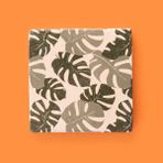 Evidea Kitchen Yapraklı Taş Renkli 10x10 cm Bardak Altlığı