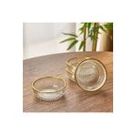 Evidea Kitchen Zelazo Şeffaf Altın 11.5 cm 4'lü Kase Seti