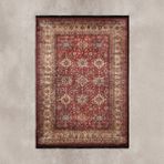 Evidea Line Afgan Desenli Kırmızı 160x230 cm Soft Halı