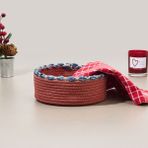 Evidea Living Colorful Renkli 21x7 cm Örgü İpli Sepet
