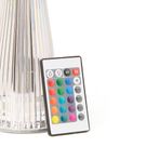 Evidea | Mien Şarjlı Kristal Led Mantar Masa Lambası - Şeffaf - 25 cm