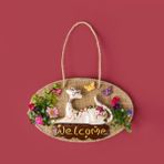 Evidea | Objevi Dekoratif Welcome Cat Kapı Süsü - Renkli - 26x16 cm