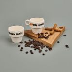 Evidea | Palto Tasarım Bay Haklı ve Bayan Haklı 2'li Espresso Fincanı - Renkli - 90 ml
