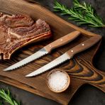 Evidea | Pratik 2'li Steak Bıçağı - Kahverengi - 19 cm
