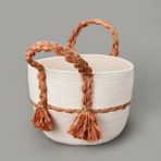 Evidea | Simple Living Urban Delight Dekoratif Sepet - Krem / Turuncu - 25x21 cm