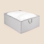 Evidea | Simple Living Yatak Altı Şeffaf Baza Hurcu - Gri - 80x50x20 cm