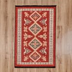 Evidea Soft 120x180 cm Kırmızı Uşak Eşme Desenli Halı