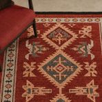 Evidea Soft 120x180 cm Kırmızı Uşak Eşme Desenli Halı