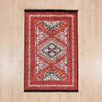 Evidea Soft 120x180 cm Kırmızı Uşak Saray Desenli Halı