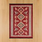 Evidea Soft 160x230 cm Kırmızı Uşak Eşme Desenli Halı