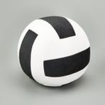 Evidea Soft 20 cm Voleybol Topu Figürlü Siyah Beyaz Yastık