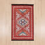 Evidea Soft 80x150 cm Kırmızı Uşak Saray Desenli Halı