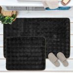 Evidea Soft Artos Antrasit 60x100 cm + 50x60 cm 2'li Banyo Paspası