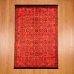 Evidea Soft Atlas Kırmızı 120x180 cm Afgan Desenli Halı