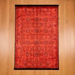 Evidea Soft Atlas Kırmızı 120x180 cm Afgan Desenli Halı