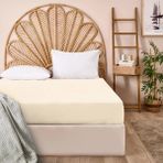 Evidea Soft Basic Ekru 160x200 cm Çift Kişilik Lastikli Çarşaf