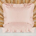 Evidea Soft Basic Fırfırlı Gül Kurusu 50x70 cm 2'li Yastık Kılıfı