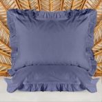 Evidea Soft Basic Fırfırlı Lacivert 50x70 cm 2'li Yastık Kılıfı