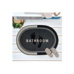 Evidea Soft Bathroom Oval Sihirli Antrasit 50x70 cm Banyo Paspası