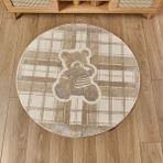 Evidea Soft Bear Bej 120x120 cm Halı