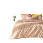 Evidea Soft Bloom Çift Kişilik Nevresim Takımı - Hardal / Pembe