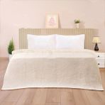 Evidea Soft Fleur Çift Kişilik Yatak Örtüsü - Beyaz - 210X240 cm - 210 x 240 cm