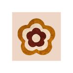 Evidea Soft Flower Tufting Banyo Paspası - Renkli - 90x90 cm