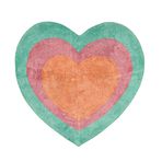 Evidea Soft Heart Tufting Banyo Paspası - Renkli - 90x90 cm
