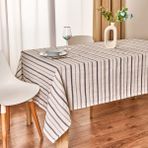 Evidea Soft Herringbone Ekru Antrasit 140x220 cm Masa Örtüsü