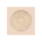 Evidea Soft Lace Tufting Banyo Paspası - Ekru - 90x90 cm